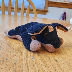 NWT Ty Teenie Beanie Baby "Doby" The Doberman Puppy Stuffed Animal Toy